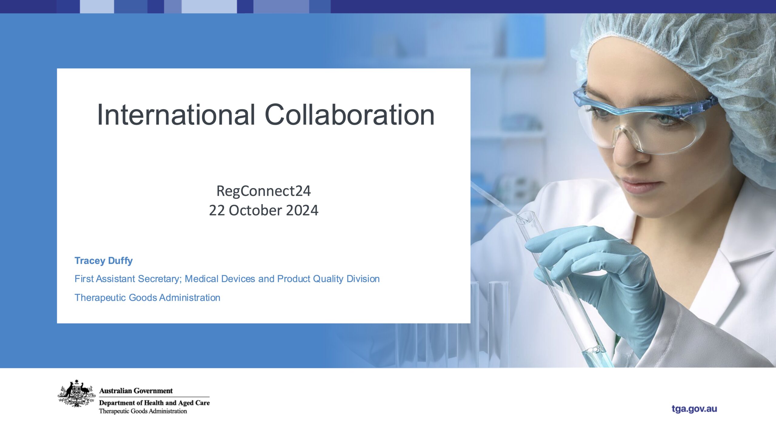 Session 2 – International Collaboration – Tracey Duffy – RegConnect24 PowerPoint Slides